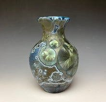 Load image into Gallery viewer, Cobalt Galaxy Crystalline Glazed Vase 5