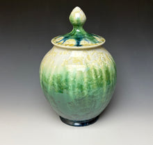 Load image into Gallery viewer, Ivory and Emerald Crystalline Jar