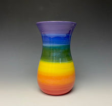 Load image into Gallery viewer, Rainbow Curvy Vase - Purple Top