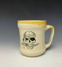 Load image into Gallery viewer, Pirate Skull Mug- Sunshine Yellow
