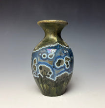 Load image into Gallery viewer, Bronze Cobalt Galaxy Crystalline Glazed Mini Vase