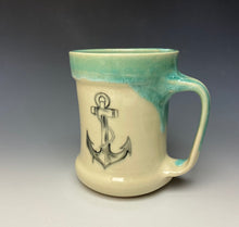 Load image into Gallery viewer, Anchor Mug- Seafoam Green #2