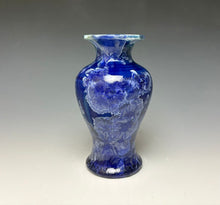Load image into Gallery viewer, Royal Blue Crystalline Glazed Mini Vase
