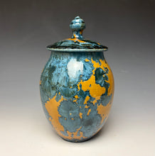 Load image into Gallery viewer, Blue and Orange Crystalline Jar