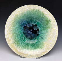 Load image into Gallery viewer, Ivory and Emerald Crystalline Bowl