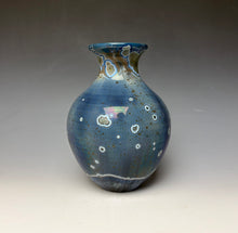 Load image into Gallery viewer, Cobalt Galaxy Crystalline Glazed Vase 10