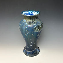 Load image into Gallery viewer, Cobalt Galaxy Crystalline Glazed Vase 13