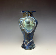 Load image into Gallery viewer, Cobalt Galaxy Crystalline Glazed Vase 2