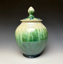 Load image into Gallery viewer, Ivory and Emerald Crystalline Jar