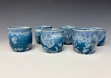 Load image into Gallery viewer, Atlantic Storm Blue Crystalline Sake Cup