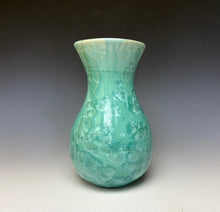 Load image into Gallery viewer, Light Green Crystalline Glazed Vase #2