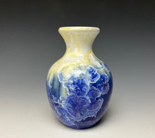 Load image into Gallery viewer, Crystalline Mini Vase in Ivory and Blue