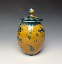 Load image into Gallery viewer, Blue and Orange Crystalline Jar