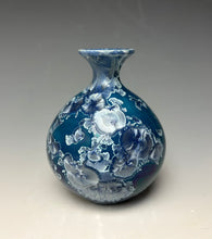 Load image into Gallery viewer, Crystalline Glazed Mini Vase in Atlantic Storm Blue 2