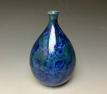 Load image into Gallery viewer, Royal Blue Crystalline Glazed Teardrop Vase