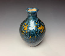 Load image into Gallery viewer, Blue and Orange Crystalline Glazed Vase 2