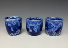 Load image into Gallery viewer, Winter Sky Blue Crystalline Sake Cup