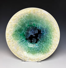 Load image into Gallery viewer, Ivory and Emerald Crystalline Bowl