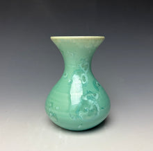 Load image into Gallery viewer, Light Green Crystalline Glazed Mini Vase