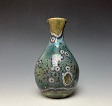 Load image into Gallery viewer, Deep Green Galaxy Crystalline Glazed Mini Vase