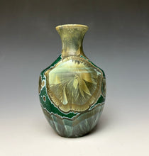 Load image into Gallery viewer, Green Galaxy Crystalline Glazed Mini Vase 3