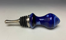 Load image into Gallery viewer, Crystalline Glazed Bottle Stopper- Winter Sky Blue #3