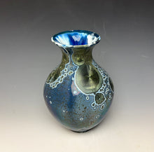 Load image into Gallery viewer, Cobalt Galaxy Crystalline Glazed Vase 6