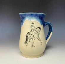 Load image into Gallery viewer, Dressage Horse & Rider Mug - Deep Blue