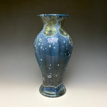 Load image into Gallery viewer, Cobalt Galaxy Crystalline Glazed Vase 3