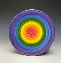Load image into Gallery viewer, Rainbow Sandwich Plate- Purple Rim