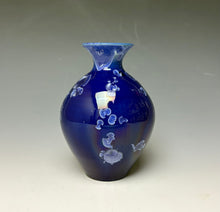 Load image into Gallery viewer, Winter Sky Blue Crystalline Glazed Mini Vase