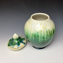 Load image into Gallery viewer, Ivory and Emerald Crystalline Jar