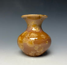 Load image into Gallery viewer, Iced Caramel Crystalline Glazed Mini Vase #2