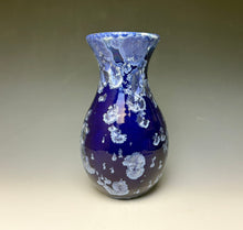 Load image into Gallery viewer, Winter Sky Blue Crystalline Glazed Vase 2