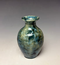 Load image into Gallery viewer, Light Blue Crystalline Glazed Mini Vase