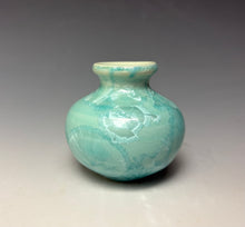 Load image into Gallery viewer, Light Green Crystalline Glazed Mini Vase #4