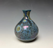 Load image into Gallery viewer, Cobalt Galaxy Crystalline Glazed Mini Vase 7