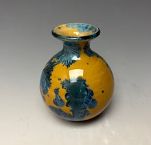 Load image into Gallery viewer, Blue and Orange Crystalline Mini Vase