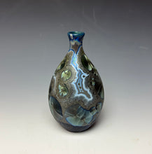 Load image into Gallery viewer, Cobalt Galaxy Crystalline Glazed Mini Vase 4