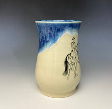 Load image into Gallery viewer, Dressage Horse & Rider Mug - Deep Blue