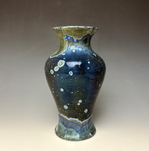 Load image into Gallery viewer, Cobalt Galaxy Crystalline Glazed Vase