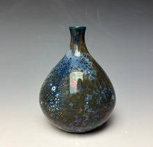 Load image into Gallery viewer, Cobalt Galaxy Crystalline Glazed Mini Vase 2