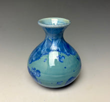 Load image into Gallery viewer, Light Teal Blue Crystalline Glazed Mini Vase 5