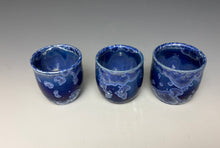 Load image into Gallery viewer, Winter Sky Blue Crystalline Sake Cup