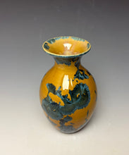 Load image into Gallery viewer, Blue and Orange Crystalline Mini Vase 5