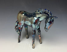 Load image into Gallery viewer, Copper Rainbow Raku Horse 880