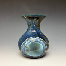 Load image into Gallery viewer, Cobalt Galaxy Crystalline Glazed Mini Vase 3