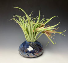 Load image into Gallery viewer, Blue Copper Raku AirPlant Vase #6