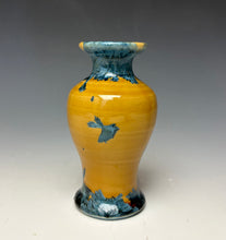Load image into Gallery viewer, Blue and Orange Crystalline Mini Vase 4