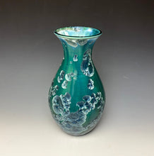 Load image into Gallery viewer, Aqua Crystalline Glazed Vase